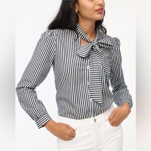 NWT J.Crew Bow Tie Neck Top